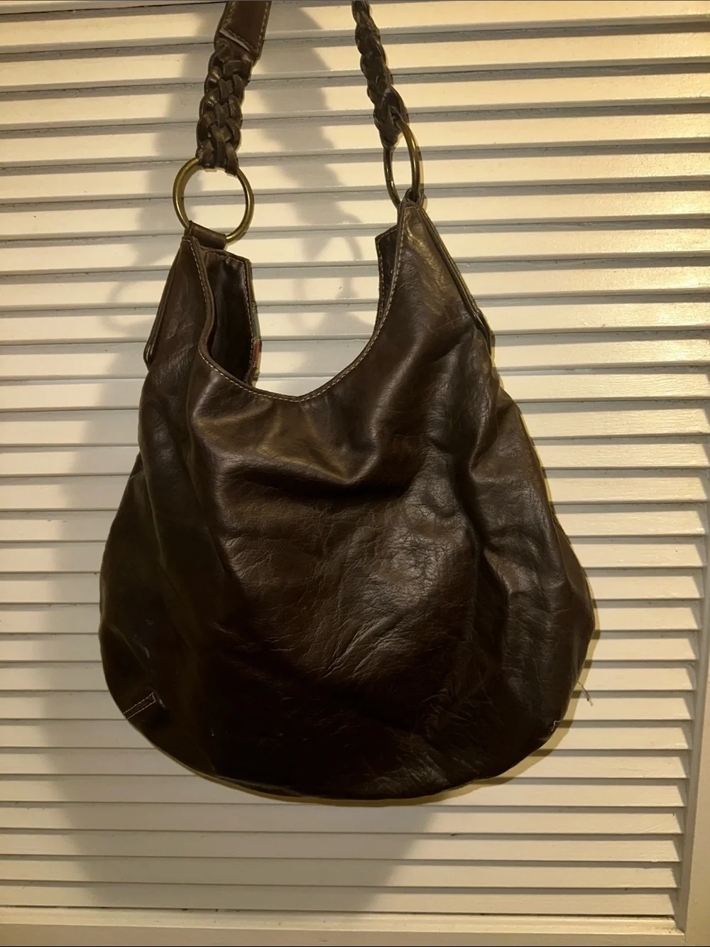Patchwork Multicolor Leather Hobo Bag - Casual Shoulder Tote